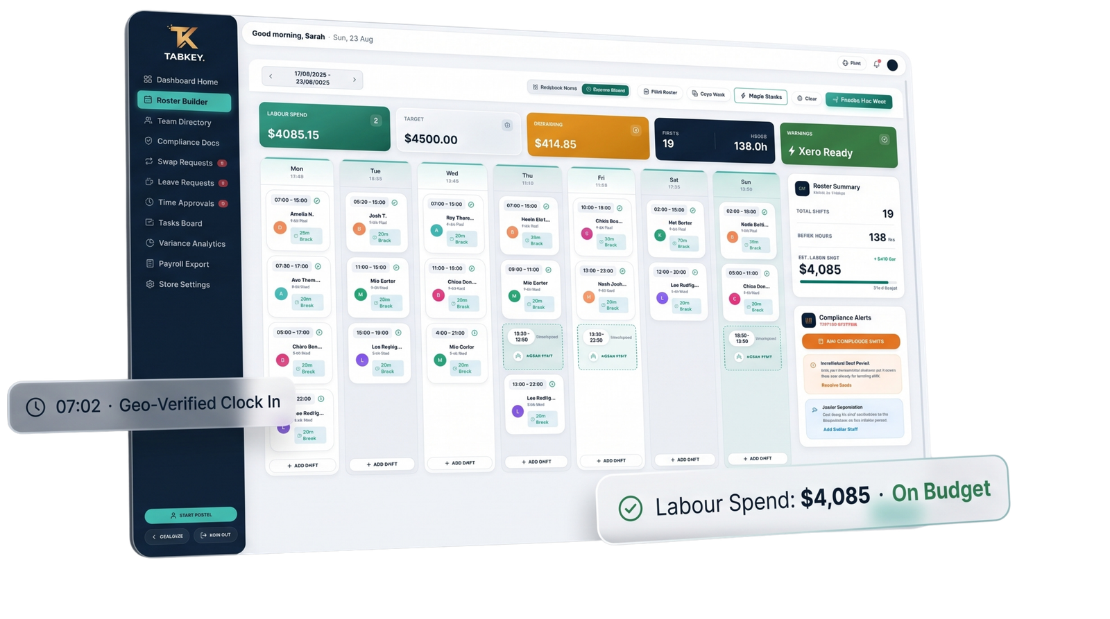 TabKey Roster Solution Preview