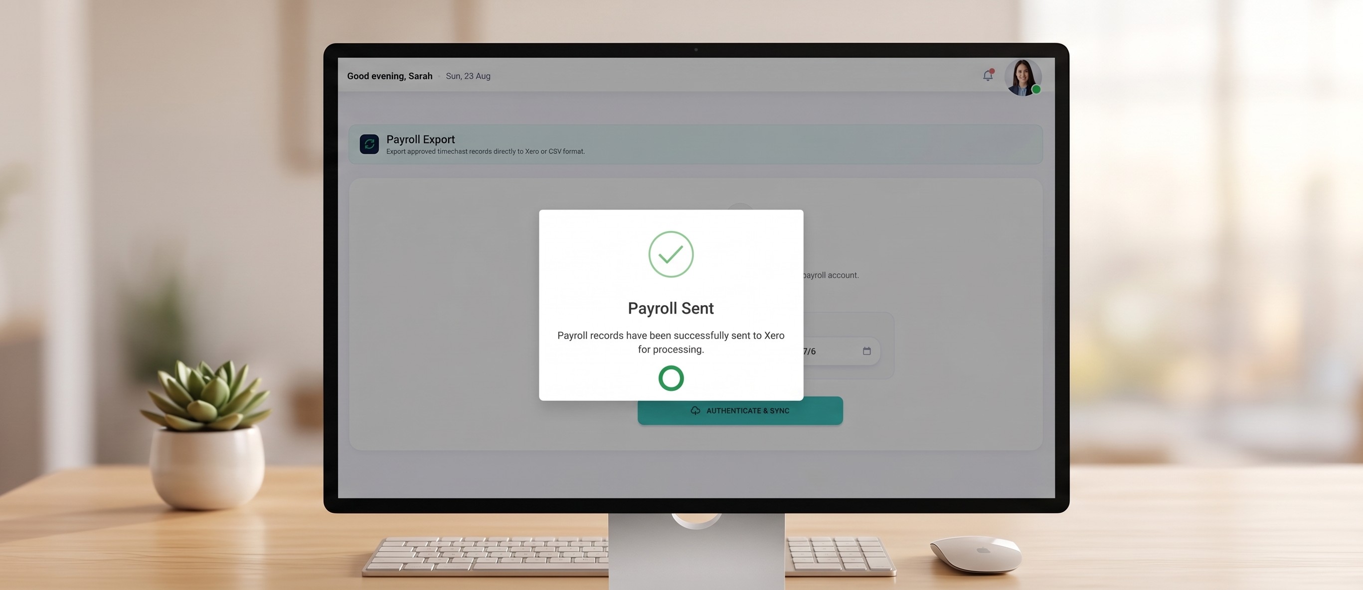 Direct payroll export complete